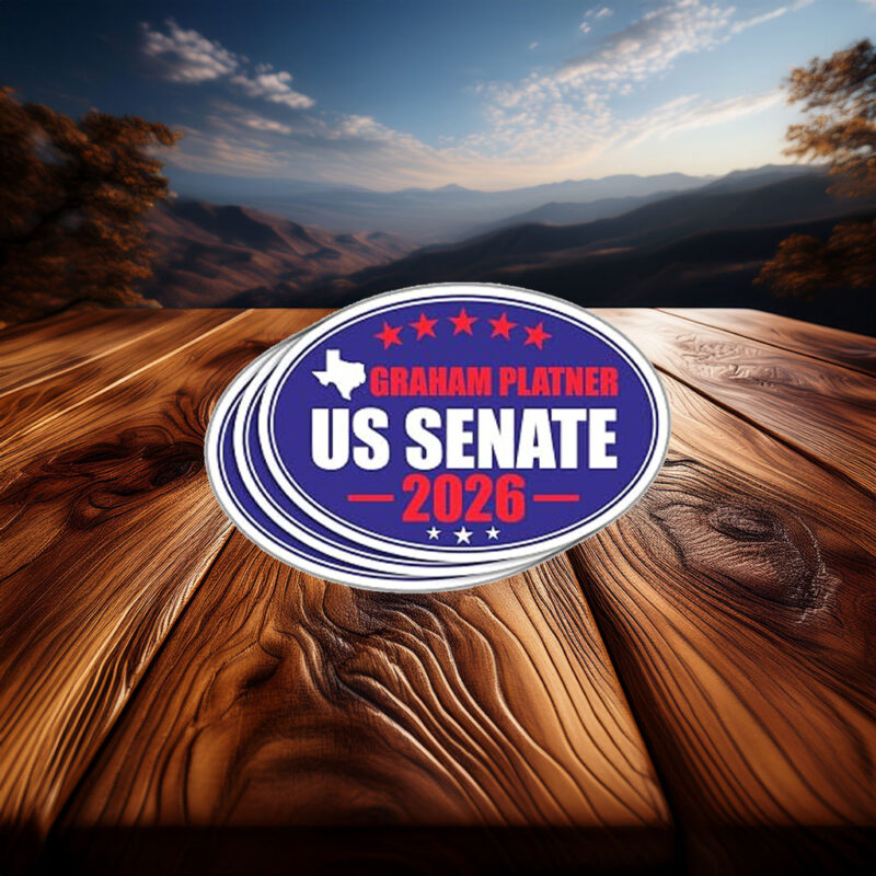 Graham Platner US Senate 2026 Texas Sticker