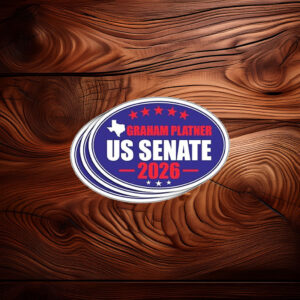 Graham Platner US Senate 2026 Texas Sticker