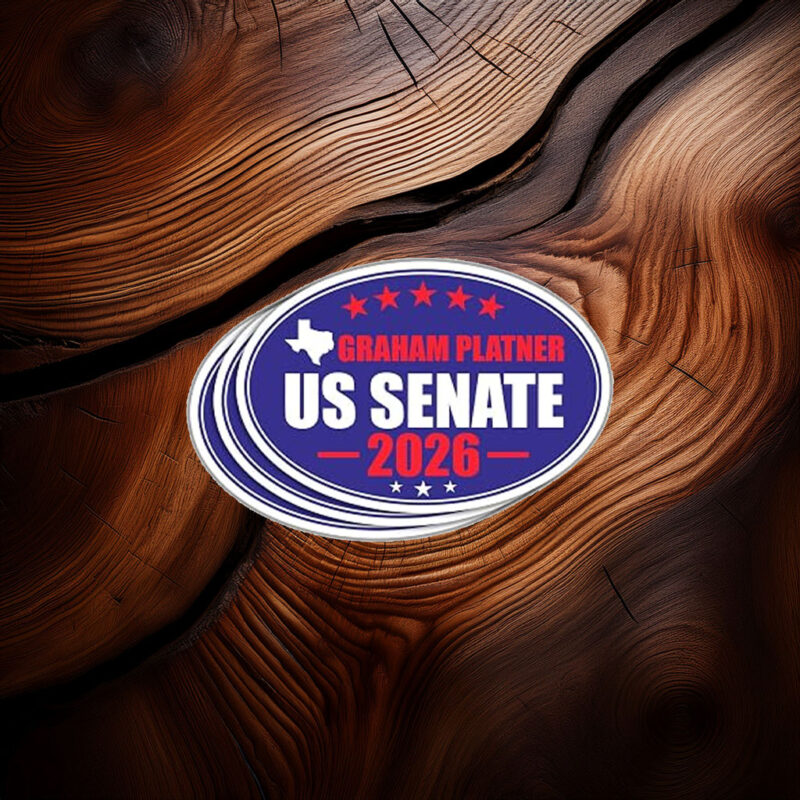 Graham Platner US Senate 2026 Texas Sticker