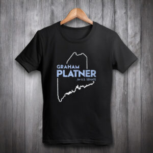 Graham Platner for U.S. Senate 2026 Maine Map Outline Shirt