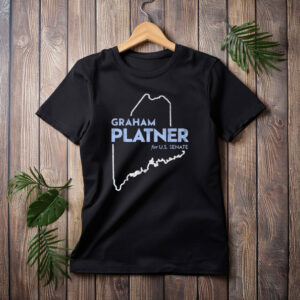 Graham Platner for U.S. Senate 2026 Maine Map Outline Shirt