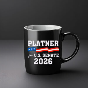 Platner For U.S. Senate 2026 Mug, Patriotic Political Campaign Coffee Cup