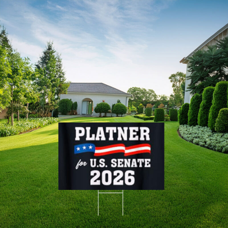 Platner For U.S. Senate 2026 Yard Sign, Patriotic Campaign Yard Sign