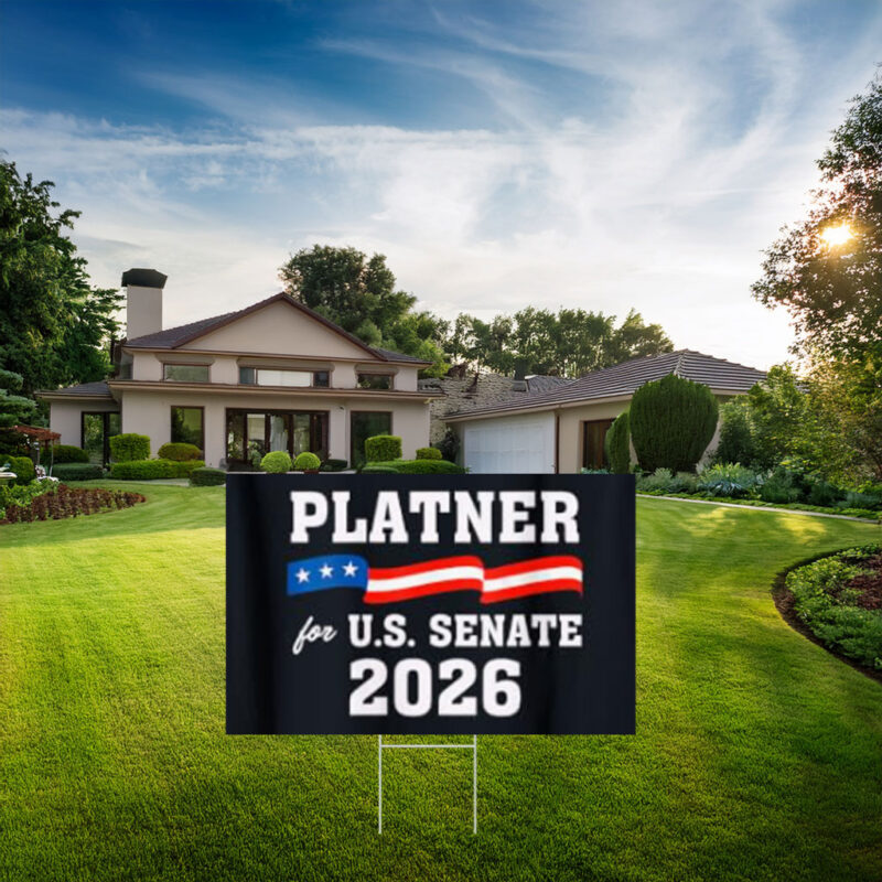 Platner For U.S. Senate 2026 Yard Sign, Patriotic Campaign Yard Sign