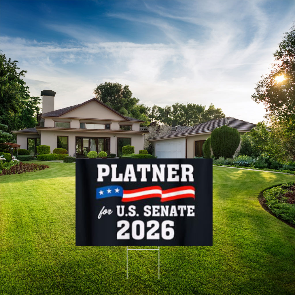 Platner For U.S. Senate 2026 Yard Sign, Patriotic Campaign Yard Sign