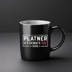 Platner U.S. Senate 2026 Mug, Bold Election Campaign Supporter Coffee Cup
