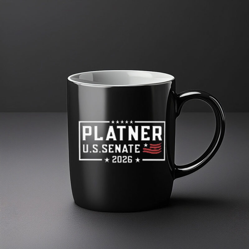 Platner U.S. Senate 2026 Mug, Bold Election Campaign Supporter Coffee Cup
