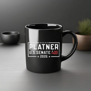 Platner U.S. Senate 2026 Mug, Bold Election Campaign Supporter Coffee Cup