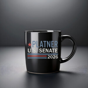 Platner U.S. Senate 2026 Mug, Vintage Patriotic Political Coffee Cup