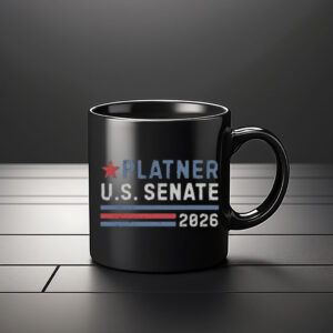 Platner U.S. Senate 2026 Mug, Vintage Political Campaign Coffee Cup