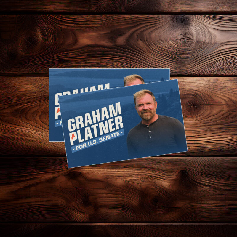 Graham Platner Democrat for U.S. Senate Sticker