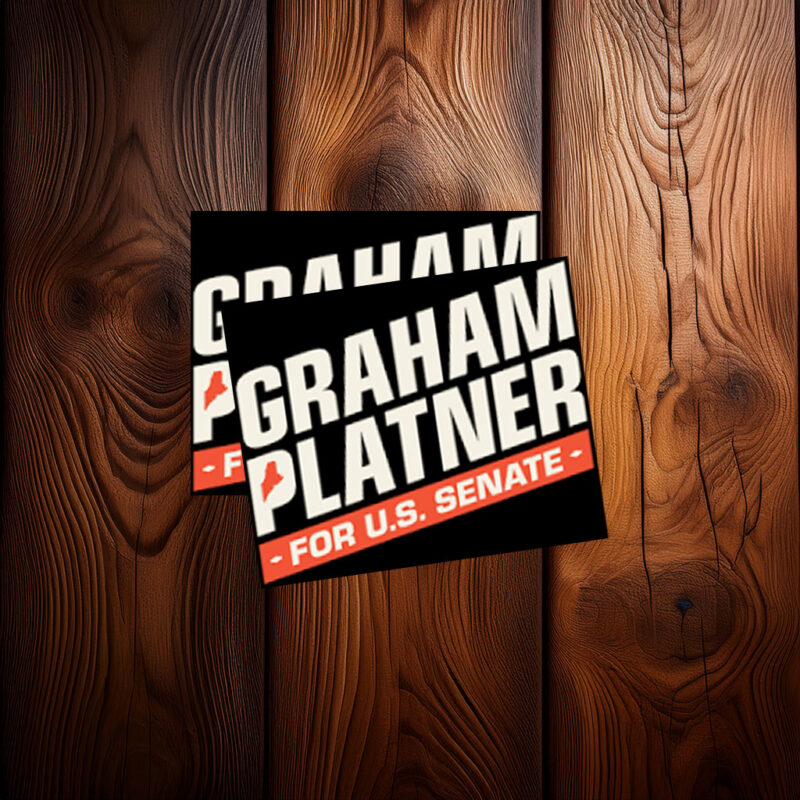 Graham Platner for U.S. Senate Patriotic Election Sticker