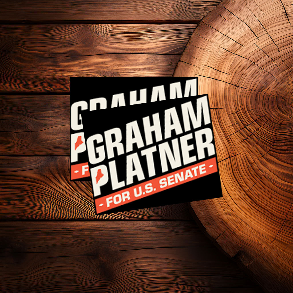 Graham Platner for U.S. Senate Patriotic Election Sticker