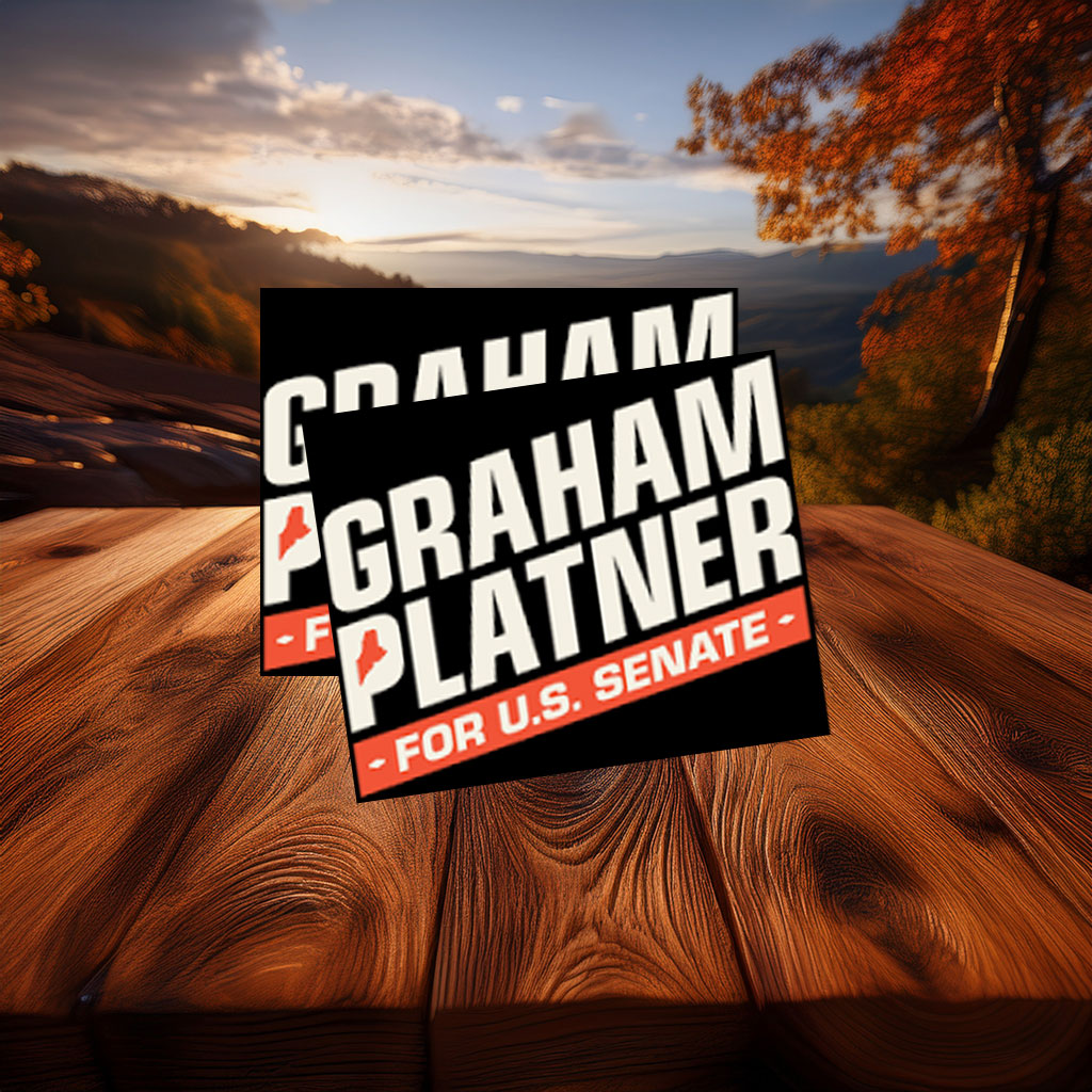 Graham Platner for U.S. Senate Patriotic Election Sticker