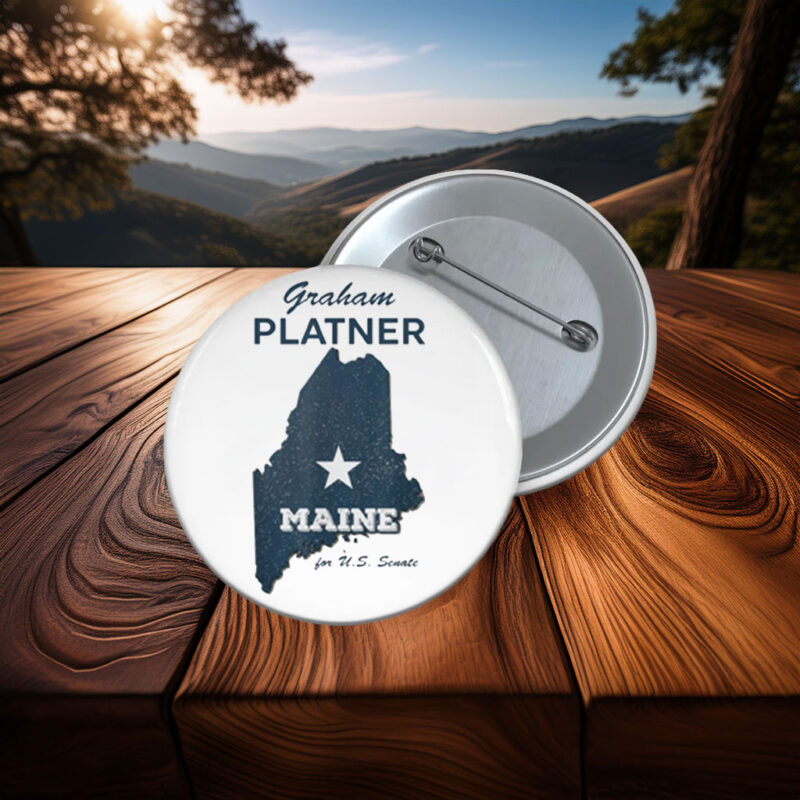 Vintage Graham Platner for U.S. Senate from Maine 2026 Button