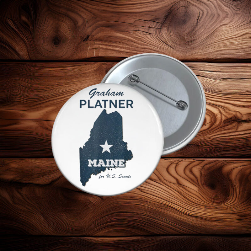 Vintage Graham Platner for U.S. Senate from Maine 2026 Button