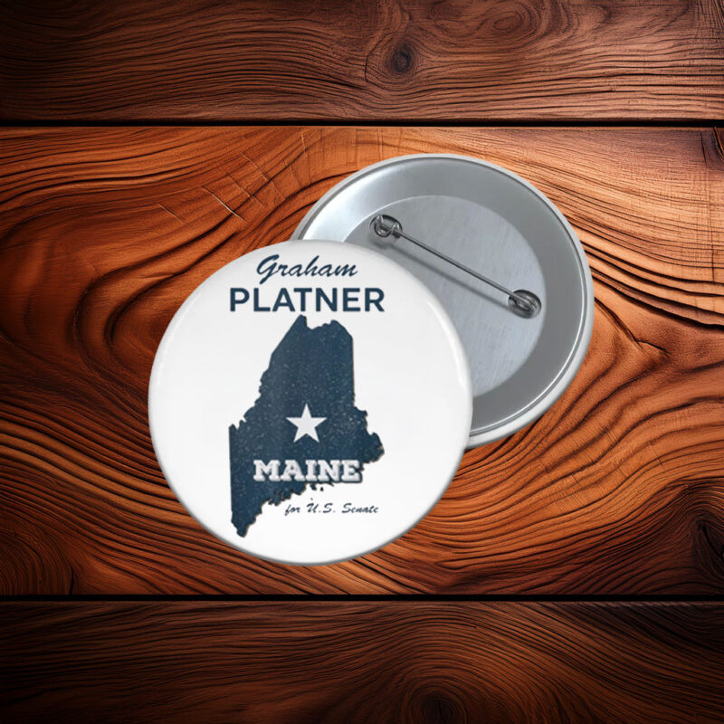 Vintage Graham Platner for U.S. Senate from Maine 2026 Button