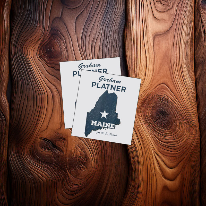 Vintage Graham Platner for U.S. Senate from Maine 2026 Sticker