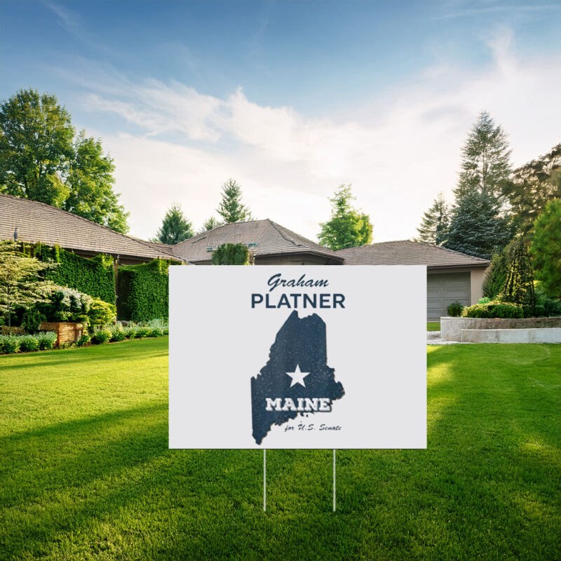 Vintage Graham Platner for U.S. Senate from Maine 2026 Yard Sign