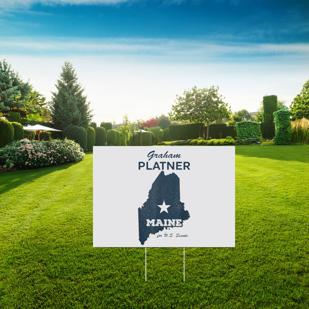 Vintage Graham Platner for U.S. Senate from Maine 2026 Yard Sign