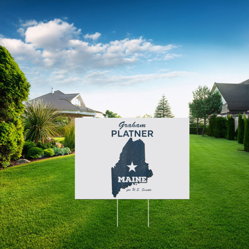 Vintage Graham Platner for U.S. Senate from Maine 2026 Yard Sign